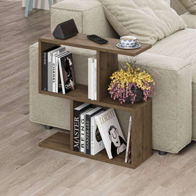 Barbara Side Table Modern 2-Tier Design with Storage Compartments