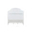 Lit 1 pièce blanc antique, meuble de chambre à coucher, cadre de lit à panneaux, style côtier, design à persiennes HB