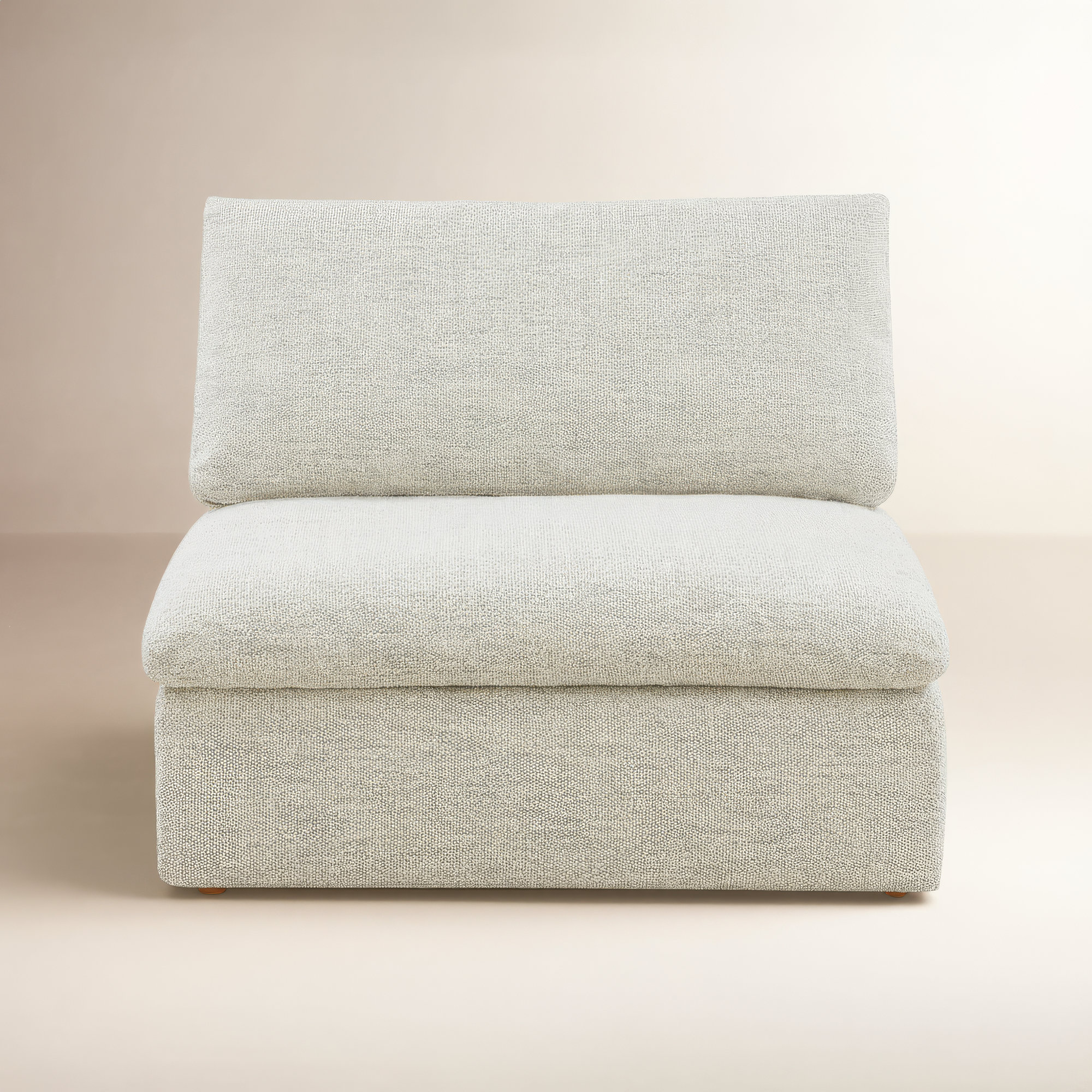 Tila Upholstered Slipper Chair, Light Gray Livesmart®