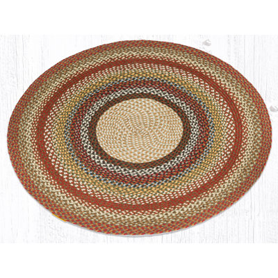 Tapis rouge / brun en jute / sisal Sc chariot