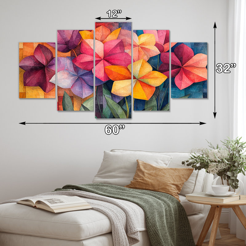 Garrick - Petunias Wall Art - Art mural traditionnel pour le salon