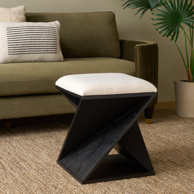 Lucy Wooden Stool with Cushion