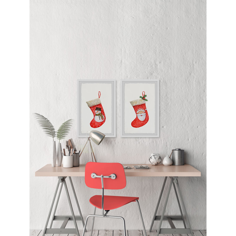 Bonhomme de neige et père Noël, H 36 po x l 24 po x P 1,5 po