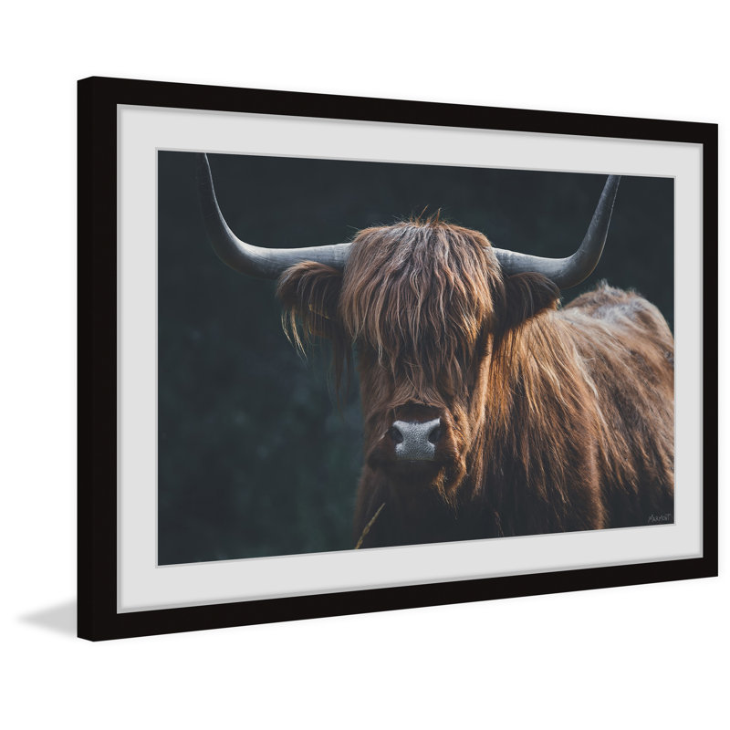 Thick Horns by Marmont Hill - Painting, Paper, 61cm H x 91cm W