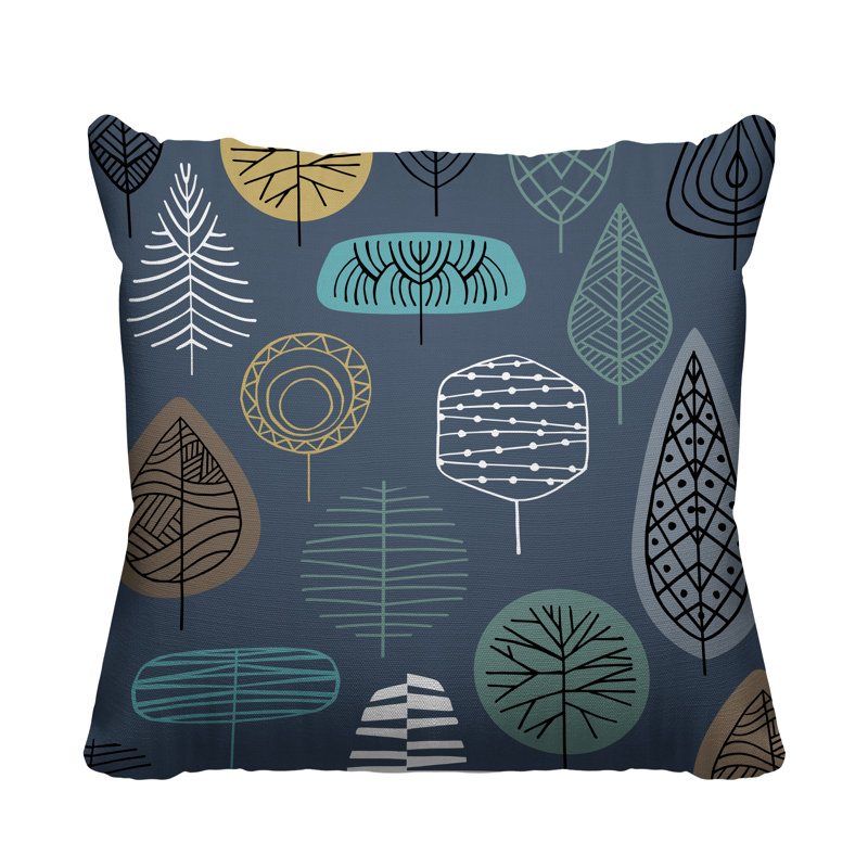 Felicity Outdoor Reversible Throw Pillow, 15W" x 15H", Slate