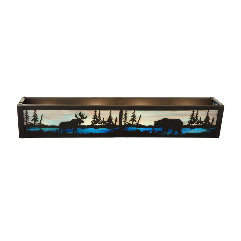 Rustic Lodge 4 - Light Dimmable Vanity Light, Black/Blue