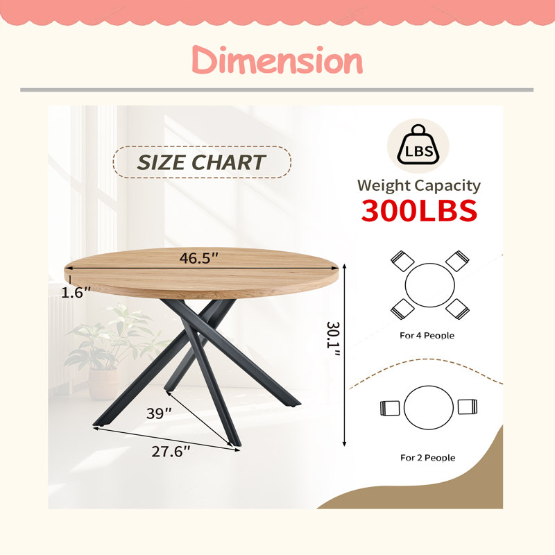 Table de salle à manger ronde et pliable pour les petits espaces - Matériau en panneau de fibres à densité moyenne, parfaite pour la salle à manger, le salon de thé et le café