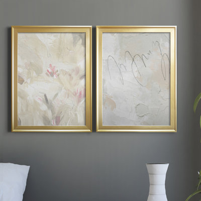 «Soft Abstraction II», ensemble de 2 peintures sur toile encadrées