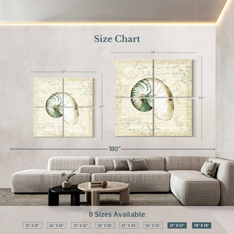 Aletra Ocean Prints III, H 74 po x l 74 po