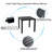 Leonard 2 - Person Patio Dining Set with Square Table , Cushions Included