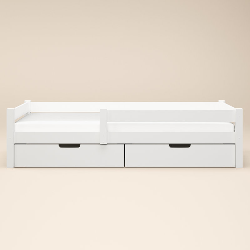 Milo Single Bed with Storage White