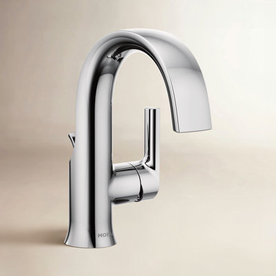 Doux Single-Hole Bathroom Faucet with Drain