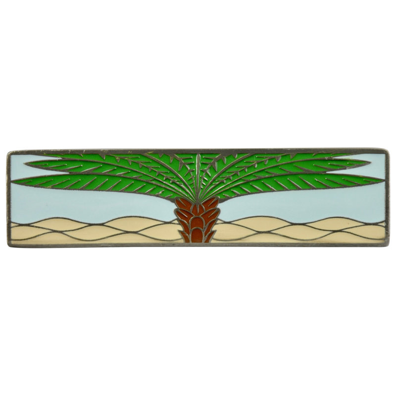 Tropical Bar / Handle Pull, Antique Pewter/Pale Blue