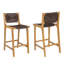 Tabouret de bar d'extérieur en bois d'acacia - Teck