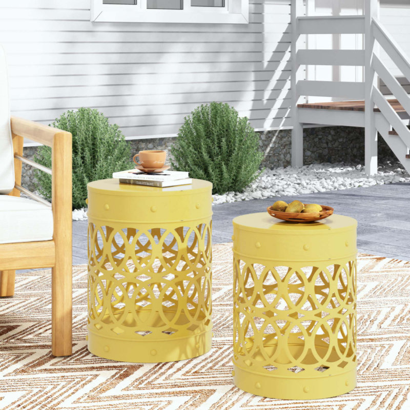 Table d'appoint Moraima, Jaune