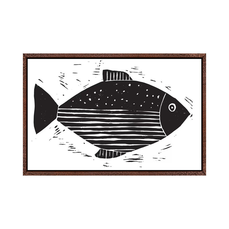 Fish With Lines And Dots by Statement Goods - Gallery-Wrapped Canvas Giclée on Canvas, 66.04 cm H x 45.72 cm W