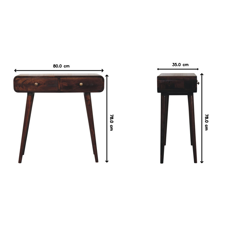 80cm Solid Wood Console Table