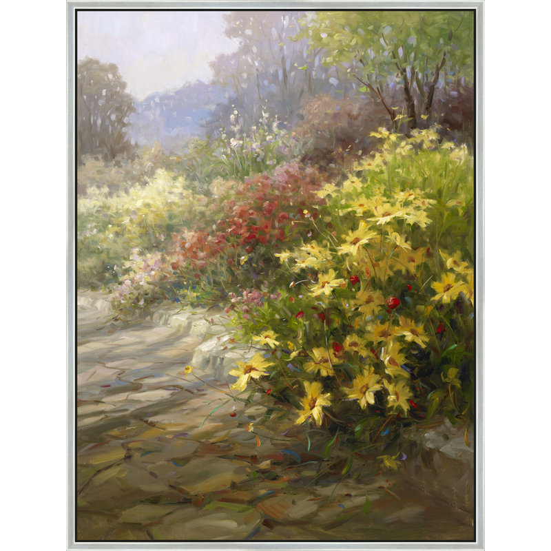 Terrace Of Gold Print, Silver, 74" H x 50" W