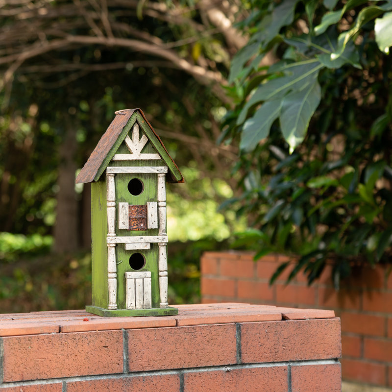 Maison d'oiseaux autoportante 13 po x 4,5 po x 6,5 po Strader
