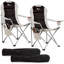 Arleyne Padded Camping Chairs - Black and Grey