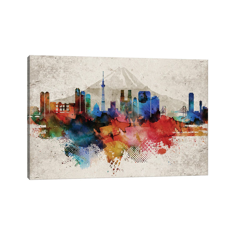 Tokyo Abstract - Wrapped Canvas Painting, 101.6 cm H x 66.04 cm W
