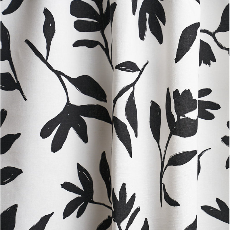 Tissu Laurel, Noir
