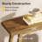 Console Table, Wood Entryway Table With Open Storage Shelf-1880960071