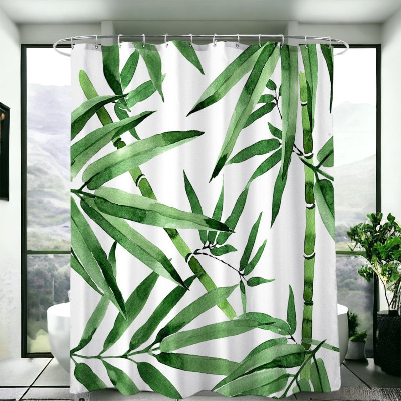 Shower Curtain with Hooks Included