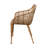 Hand-woven Rattan and Metal Arm Chair