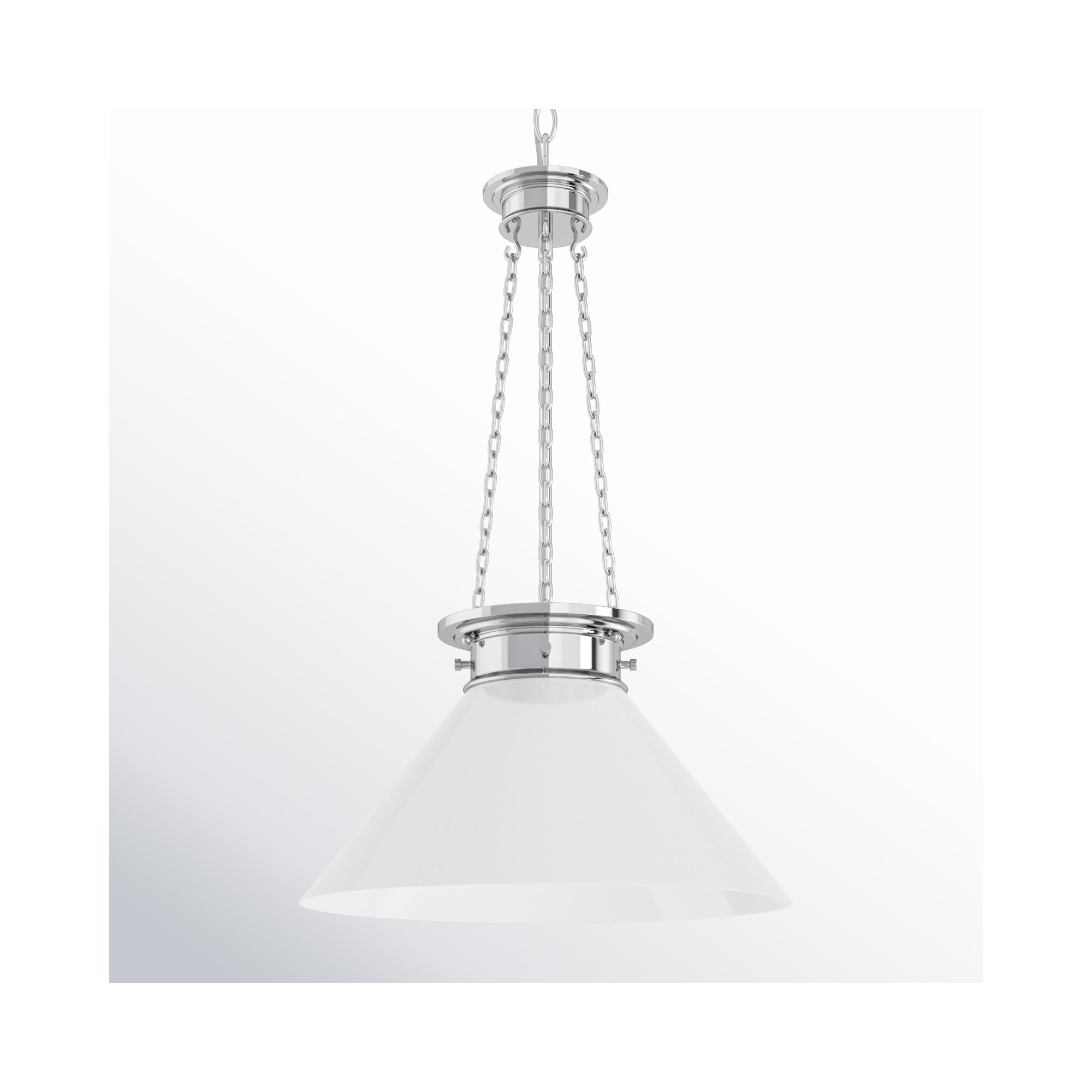 Tweedy 1 - Light Black Single Pendant, Chrome/Polished Nickel