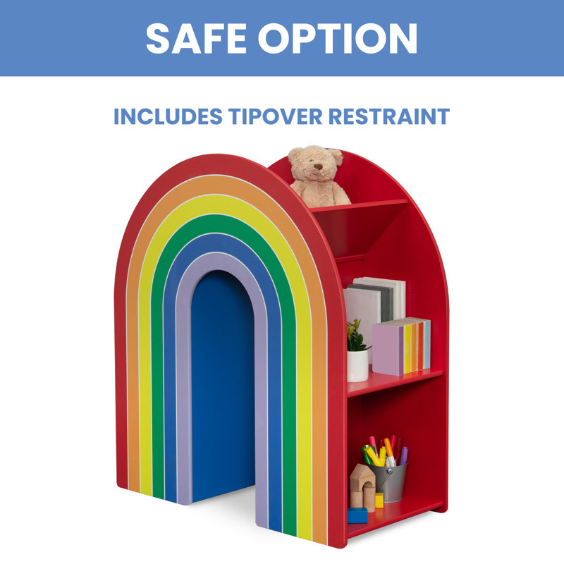 Bibliothèque Delta pour enfants Rainbow - certifié Greenguard Gold, multicolore