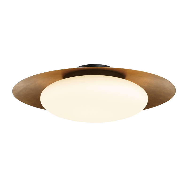 Haines Glass LED Flush Mount, 7.25" H x 24" W x 24" D