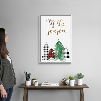 Christmas Time - reproduction d'art textuel sur toile