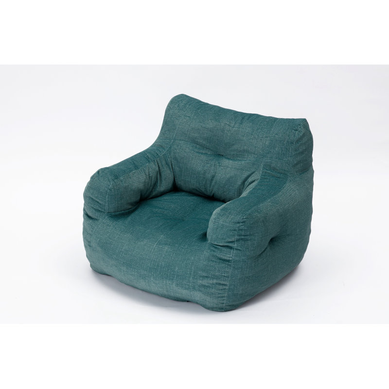 Fabric Bean Bag Chairs, Green Cotton Blend