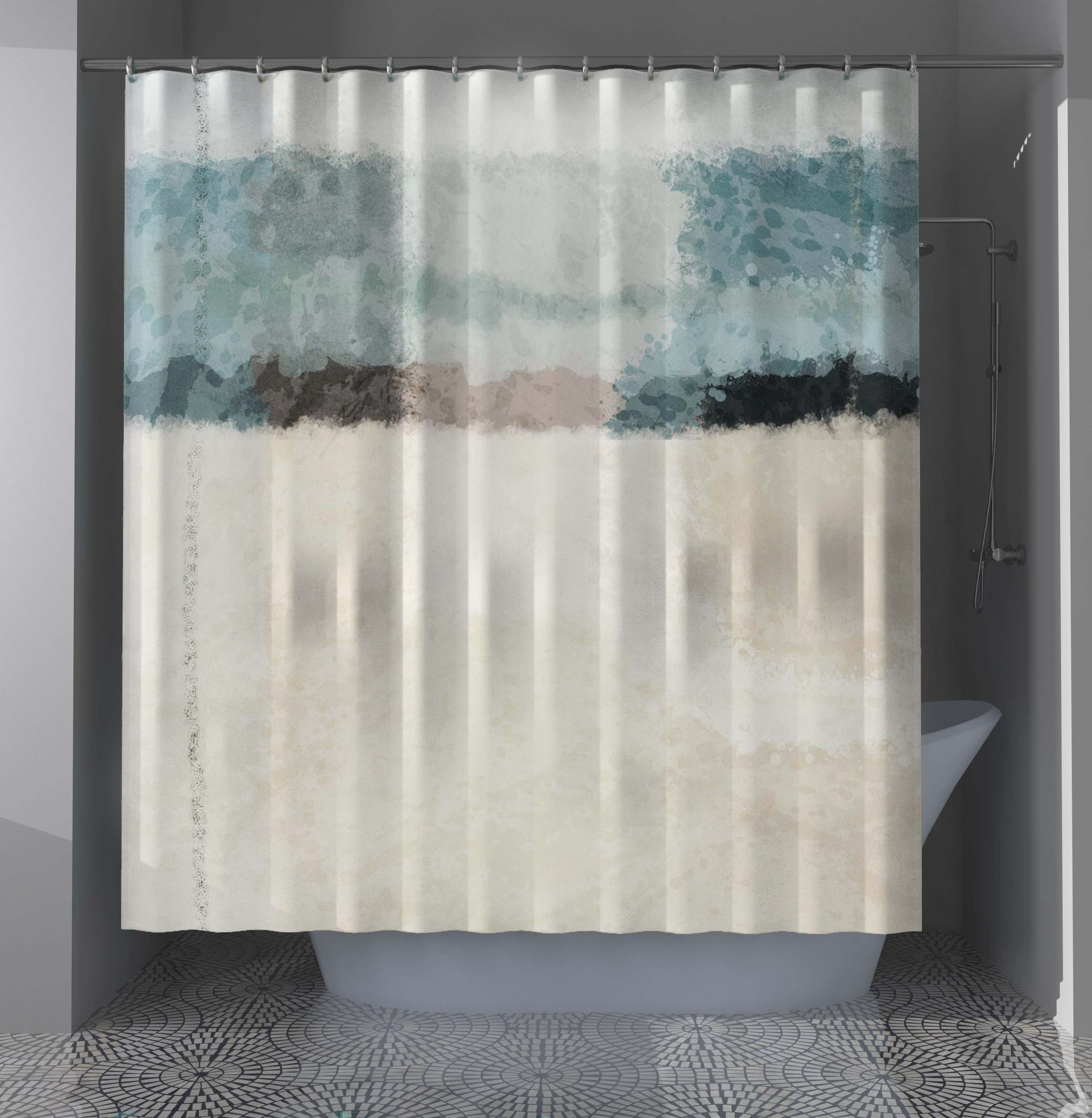 East Urban Home Kenwrick Abstract Shower Curtain | Wayfair