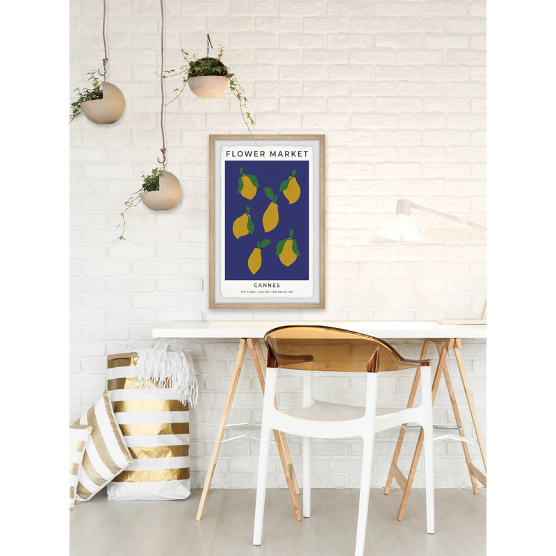 Cannes Lemons - Single Picture Frame Print, 30cm H x 20cm W