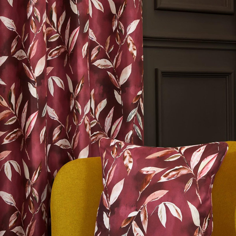 Blackout Curtain Panel Pair, 167.64cm Width x 228.6cm Drop, Red
