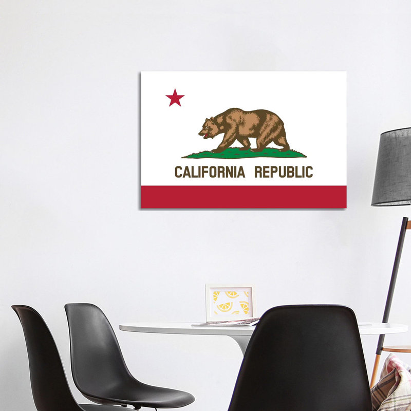 The Bear Flag, State Of California by Stocktrek Images - Wrapped Canvas Gallery-Wrapped Canvas Giclée, 66.04cm H x 101.6cm W