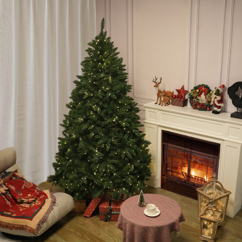 Sapin de Noël lumineux Cecelia, 7', Illuminée
