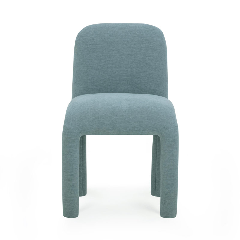 Georgia Light Blue Performance Chenille Dining Chair, Blue
