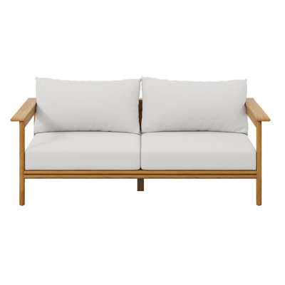 Wren Outdoor Patio Teak Wood Sofa In Natural by Modway