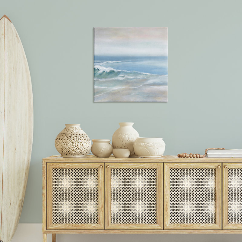 «Cresting Waves Near Shore», art mural sur toile par Carol Robinson, H 30 po x l 30 po