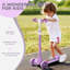 AIYAPLAY Kids Scooter for Toddlers 2-6 3 Level Adjustable Height Purple