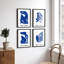 "Matisse d'inspiration bleue, personnages abstraits et décorations modernes", 4 pièces-101520410-101520411