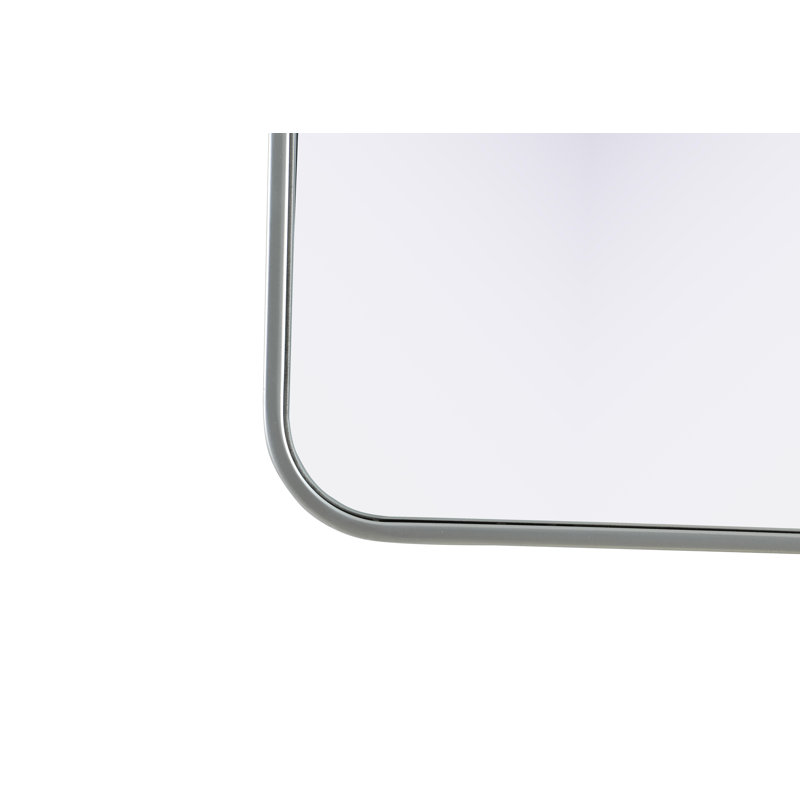 Erath Contour Metal Mirror, Silver, 40" x 27"