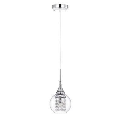 Delhi 1 - Light Chrome Single Pendant
