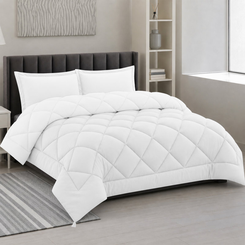 Ensemble d'édredon réversible en duvet synthétique microfibre en duvet synthétique 3 pièces toutes saisons avec taies décoratives