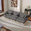 Ensemble de canapé modulaire moderne et élégant; Ensemble de canapé en chenille 5 pièces à imprimé léopard avec frange élégante; Pour les salons, les chambres et les espaces de réception-640260793