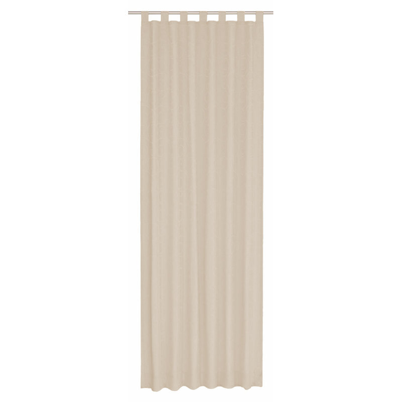 Coursey Room Darkening Curtain Single Panel, 132cm Width x 245cm Drop, Taupe