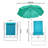 Folding Beach Chair With Umbrella For Adults, Lightweight Porable Camping Chair With 265Lbs Capacity For Travel Picnic Concert & Outdoor Activities, Mint Green-307054855